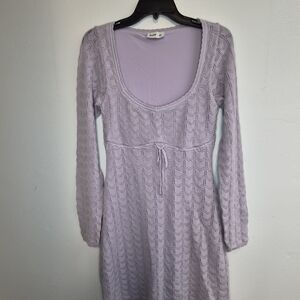 Elegant Lavender Knit Dress